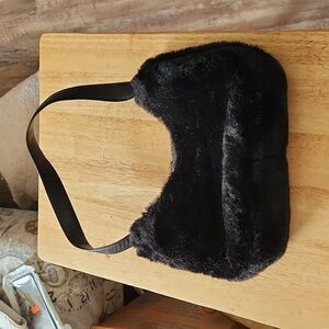 Black Fuzzy Handbag by H&M
